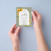 BUDGET Zonnebloemen Weduwen Nodig QR-code RSVP uit Flyer (Hand)