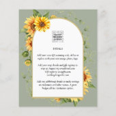 BUDGET Zonnebloemen Weduwen Nodig QR-code RSVP uit Flyer (Achterkant)
