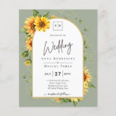 BUDGET Zonnebloemen Weduwen Nodig QR-code RSVP uit Flyer (Voorkant)