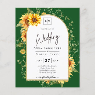 BUDGET Zonnebloemen Weduwen Nodig QR-code RSVP uit Flyer