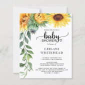 Budget zonnebloempitten Baby shower Waterverf (Voorkant)