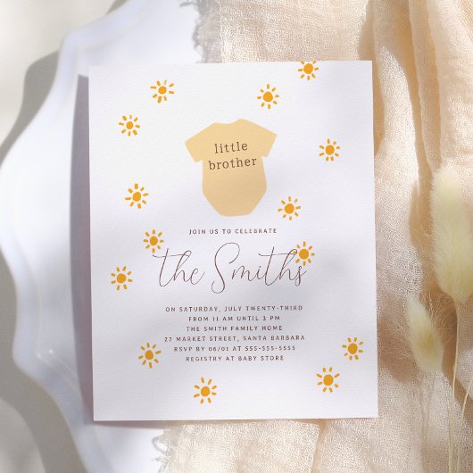 Budget Zonneschijn Kleine Broer Boho Baby Shower