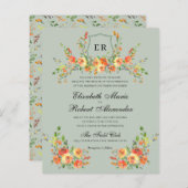 BUDGET Zonsondergang Bloom Monogram Groene Kreeft  (Voorkant / Achterkant)