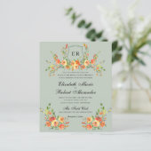 BUDGET Zonsondergang Bloom Monogram Groene Kreeft  (Staand voorkant)