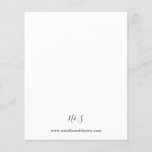 Budget Zonsondergang Zonnebloem Bloemen Bruiloft - (Achterkant)