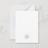 BUDGET Zwart Bedrijf Logo Foto Kerstvakantie Notitiekaartje (Achterkant)