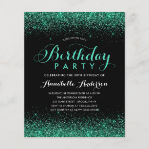 Budget zwart Blauwgroen Groen Glitter Elke Dag