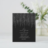 Budget zwart | Elegant Glittering Wedding Flyer (Staand voorkant)