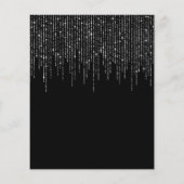 Budget zwart | Elegant Glittering Wedding Flyer (Achterkant)