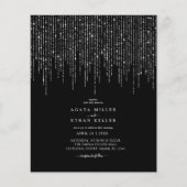 Budget zwart | Elegant Glittering Wedding Flyer (Voorkant)