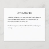 Budget Zwart en Sinaasappel Bedankt Opmerking (Achterkant)