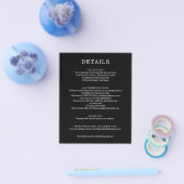 Budget Zwart en Wit Huwelijksdetails Flyer (Enkel)