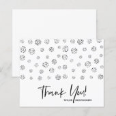 Budget zwart gekleurd bedankt kaarten (Voorkant / Achterkant)