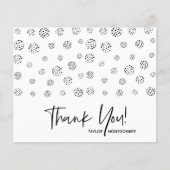 Budget zwart gekleurd bedankt kaarten (Voorkant)