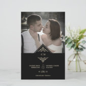 Budget zwart Golden Chic Lace Romantic Couple (Staand voorkant)