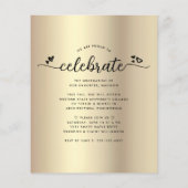 Budget Zwart Goud Afstuderen 4 Fotoscript Uitnodig (Achterkant)