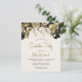 Budget Zwart Goud Ballon Arch Graduation Party (Staand voorkant)