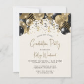 Budget Zwart Goud Ballon Arch Graduation Party (Voorkant)