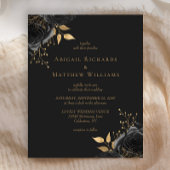 Budget Zwart Goud Bloemen Donkere bruiloft