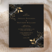 Budget Zwart Goud Bloemen Donkere bruiloft