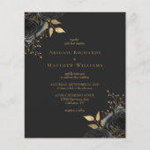 Budget Zwart Goud Bloemen Donkere bruiloft (Voorkant)