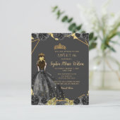 Budget Zwart Goud Bloemen Prinses ZOET 16 (Staand voorkant)