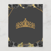 Budget Zwart Goud Bloemen Prinses ZOET 16 (Achterkant)