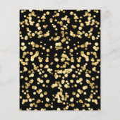 Budget Zwart Goud Confetti 80e Verjaardagsfeest Flyer (Achterkant)