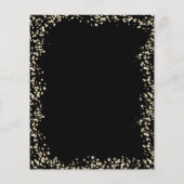 Budget Zwart Goud Glam Glitter Ballon Verjaardag Flyer (Achterkant)