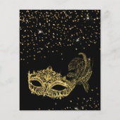 BUDGET Zwart Goud Glitter Masquerade Sweet 16 (Achterkant)