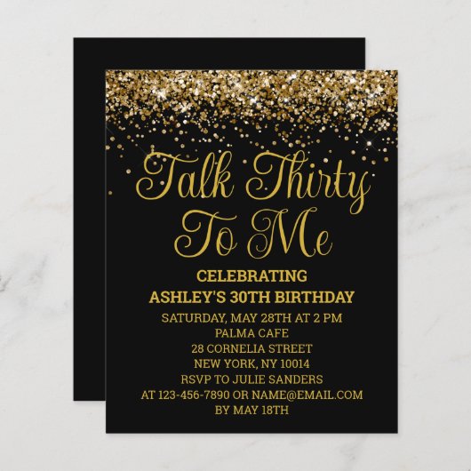 Budget Zwart Goud Talk Dertig Naar Mij Partij Uitn (Voorkant / Achterkant)
