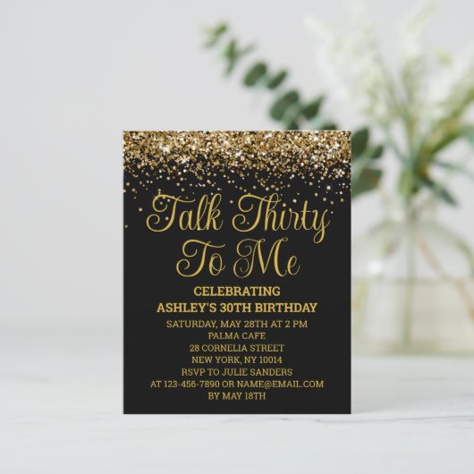 Budget Zwart Goud Talk Dertig Naar Mij Partij Uitn (Staand voorkant)