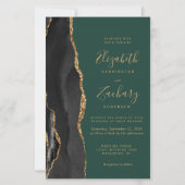 Budget Zwart Gouden Agaat Donkergroen QR Code Trou (Voorkant)