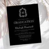 Budget Zwart Monogram Crest Graduation Party