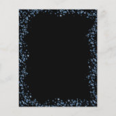 Budget Zwart Navy Blauw Glitter Ballon Verjaardag Flyer (Achterkant)