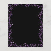 Budget Zwart Paarse Glam Glitterballon Verjaardag Flyer (Achterkant)