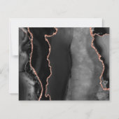 Budget zwart Roos Gold Agate Dark Save the Date (Achterkant)