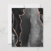 Budget zwart Roos Gold Agate Dark Save the Date (Achterkant)