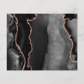 Budget zwart Roos Gold Agate Dark Save the Date (Achterkant)