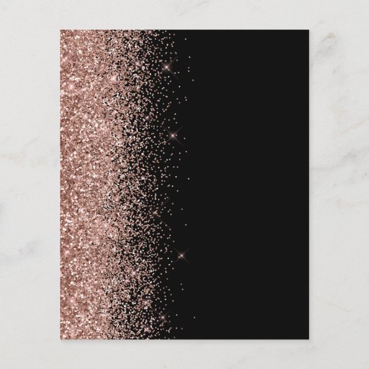 Budget zwart Roos Gold Glitter WeddenMenu (Achterkant)