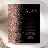 Budget zwart Roos Gold Glitter WeddenMenu