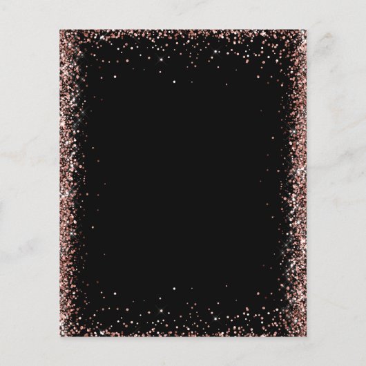 Budget Zwart Roos Goud Glitter Balloon Verjaardag (Achterkant)