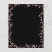 Budget Zwart Roos Goud Glitter Balloon Verjaardag Flyer (Achterkant)