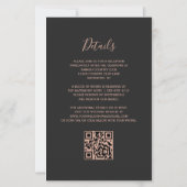 Budget Zwart Roos Gouden Agaat Dark QR Code Huweli (Achterkant)