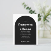 Budget Zwart RSVP QR Code Retro foto bruiloft (Staand voorkant)