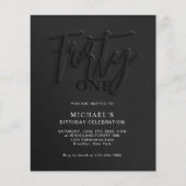 BUDGET Zwart Script Veertig 40ste volwassene verja (Voorkant)