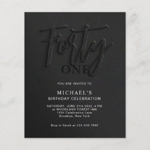 BUDGET Zwart Script Veertig 40ste volwassene verja