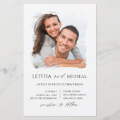 Budget Zwart & Wit 2 Foto QR Huwelijksuitnodiging (Voorkant)