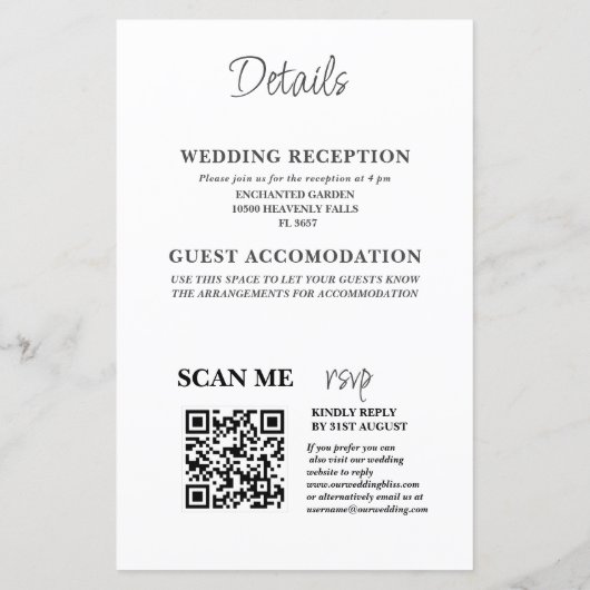 Budget Zwart-wit Alles in één bruiloft (Achterkant)