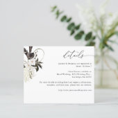 Budget Zwart & Wit Bloemen Strand Details (Staand voorkant)